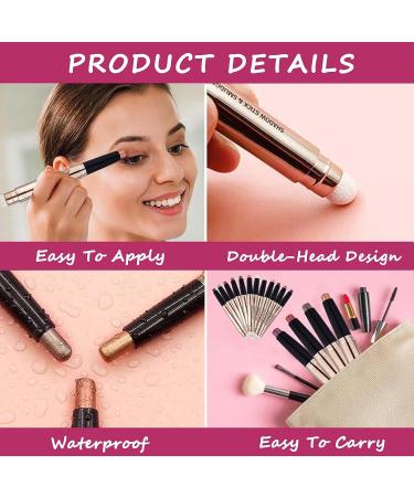 White Eyeshadow Stick Cream | Waterproof Glitter Eye Shadow Pencil | Long Lasting & Smooth | Highlighter & Primer | Multi-Dimensional Look - Buy Online on GoSupps.com