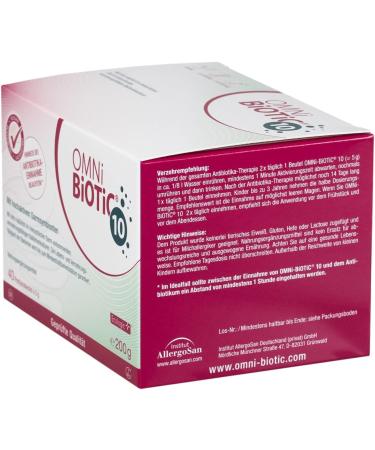 Omni Biotic 10 - 40 Portions (200g) | 10 Bacterial Strains | 10 Billion Probiotics Daily | Vegan Gluten-Free Lactose-Free Powder for Daily Use - Buy Online on GoSupps.com