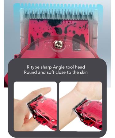 Transparent Mini Clipper - Ergonomic Digital Electric Clipper for Home Use (Red) | International Shipping Available - Buy Online on GoSupps.com