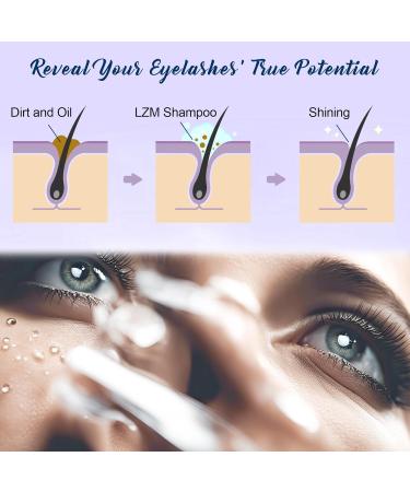 LZM Lash Shampoo & Cleaner | 3-in-1 Lash Wash Kit for Eyelash Extensions | Oil-Free Foam Soap & Care - 60ml - Buy Online on GoSupps.com