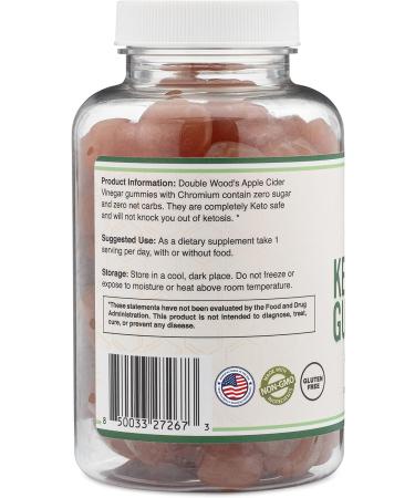 Buy Keto Gummies ACV - Sugar Free Zero Net Carbs 375mg Apple Cider Vinegar Enhanced with Chromium - 60 Count by Double Wood - Buy Online on GoSupps.com