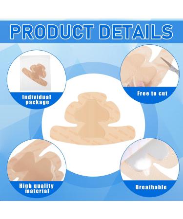 Timgle 10 Pcs Bordered Silicone Adhesive Foam Dressing - High Absorbency Wound Bandages for Heel Elbow Wrist & Foot Care - Beige - Buy Online on GoSupps.com