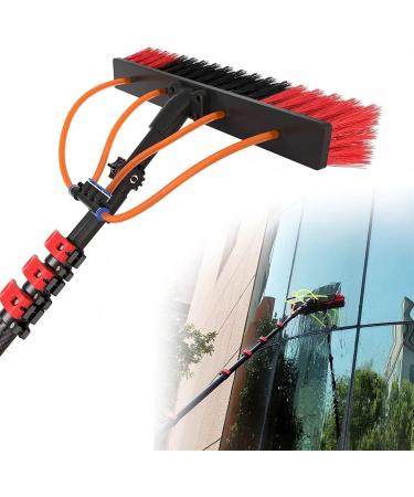 Telescopic Window Cleaner Water Fed Pole Kit Window Cleaning Pole Water Fed Telescopic Brush/Extendable Cleaner Conservatory Roof For Photovoltaic Panel Cleaning Trucks Window Clean (30ft/9m)