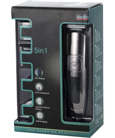 Buy 5-in-1 Hair Clippers for Men - Multifunctional Electric Trimmer with LCD Display USB Rechargeable & Washable Nose Hair Clipper | International Shipping Available - Buy Online on GoSupps.com