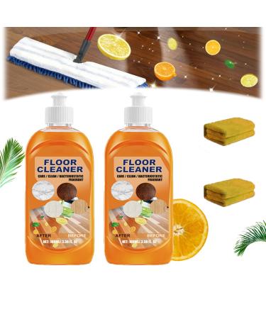 Powerful Decontamination Floor Cleaner Momeng Floor Cleaner Orange Multi-Purpose Floor Cleaner Wood Floor Cleaner Liquid Hardwood Floor Cleaner Restore Shine to Hardwood Floors (2pcs)