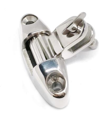 Keehui Pack of 2 Marine Grade Bimini Top 316 Stainless Steel Swivel Deck Hinge with Removable Pin - Rubber Pad Deck Mount Included - Buy Online on GoSupps.com