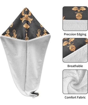 Buy Boho Flower Hair Towel 2 Pack | Super Absorbent Quick Dry Hair Turbans for Women & Girls - Buy Online on GoSupps.com