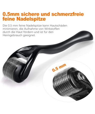 OioTuyi Beard Roller 0.5 mm Derma Roller Hair and Beard Care Derma Roller Hair Growth Microneedling Roller Micro Needle Roller for Men and Women Derma Roller Beard and Scalp - Buy Online on GoSupps.com