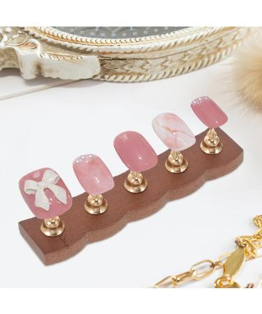 Baluue 1 Set Wooden Press on Nails Stand Painting Nails Holder False Nails Display Stand Magnetic Aurora Nail Holder with Base for Nail Salon False Nails Accessories - Buy Online on GoSupps.com