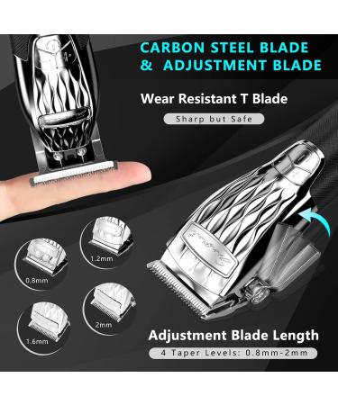 Professional Men's Hair Trimmer Set Wireless Hair Trimmer and Beard Trimmer Kit Hair Trimmer with 5 Speed Levels Men's Hair Cutting Sets with LCD Screen and T-Blade - Buy Online on GoSupps.com