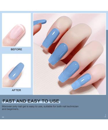 Morovan Poly Gel Extension Nail Kit - 6 Color Poly Nails Builder Gel Set for DIY Salon at Home - Buy Online on GoSupps.com