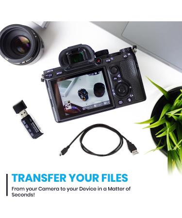 3 FT USB Data Cable for Canon EOS Rebel T7i & PowerShot DSLR Cameras | Mini USB Transfer Cable & Memory Card Reader | 3-Feet - Buy Online on GoSupps.com