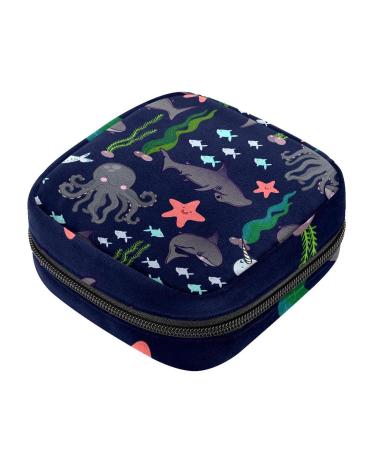 Sanitary-napkieste-storage bag shark octopus narwal seatang star menstrual cup pocket portable ladies bands storage bags feminine menstruation first period pocket