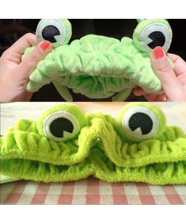 3-Piece Frog Headband Set - Fluffy Elastic Coral Fleece Hair Wraps for Face Washing Spa Yoga & Makeup - Ideal for Running - Buy Online on GoSupps.com