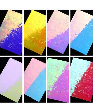 Butterfly Reflections Nail Stickers - 16 Sheets Holographic Butterfly Wings Nail Art Decals 3D Vinyls Nail Stencil for Nails Manicure Tape Adhesive Foils DIY Decoration - Buy Online on GoSupps.com