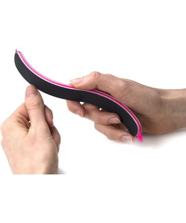 StylFile 6-Pack Curved Nail File with 240/400 Grit for Manicures - Professional 3-in-1 Emery Boards for Nails with Cuticle Pusher Under-Nail Skimmer - Premium Nail Products and Nail Essentials - Buy Online on GoSupps.com