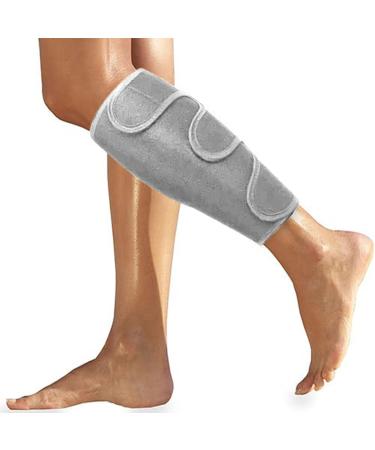 LCK UK Calf Support for Torn Muscle Adjustable Compression Sleeve for Pain Relief Strain Running Sports Recovery Calf Support Reduces Muscle Swelling Shin Brace for Men and Women (Grey)
