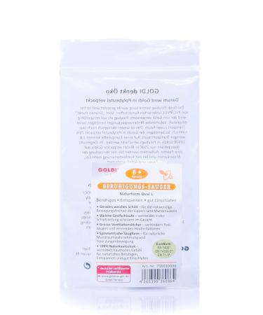 Shop Goldi Pacifier for 6 Months+ | Natural Oval Shape | International Shipping Available - Buy Online on GoSupps.com