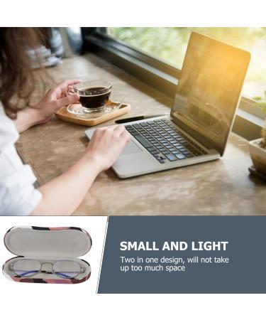 Healifty Lens Case and Glasses Case - 2 in 1 Double Sided Eye Case with Built-in Mirror Tweezer and Solution Bottle - Portable Lens Storage Box for Travel - Buy Online on GoSupps.com