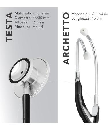 AIESI DOCTOR B-SCOPE Professional Dual Head Adult Stethoscope Black - Buy Online on GoSupps.com