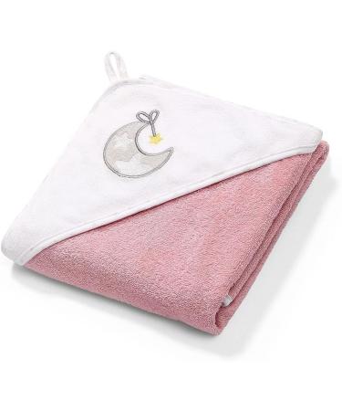 Buy Personalized Hooded Towel - Embroidered Name 76x76 cm 100% Cotton Pink Moon - Perfect Gift for Kids - Buy Online on GoSupps.com