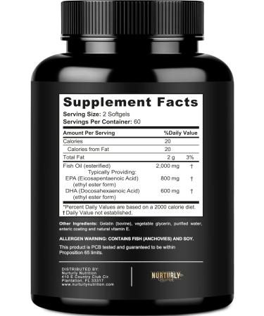 NURTURLY Vitamin B Complex & Omega 3 Fish Oil - B Vitamins & Fish Oil for Energy, Immunity, Joint, Brain & Heart Health - Buy Online on GoSupps.com