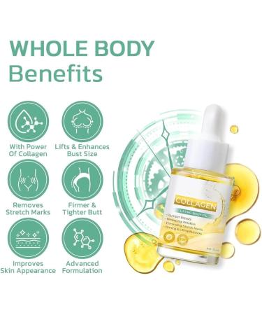 Collagen Fibrillar Oil Natural Body Treatment Oil Skin Lifting Body Oil Beauty Lady Collagen Lifting Body Oil Collagen Oil for Skin Firming - Buy Online on GoSupps.com