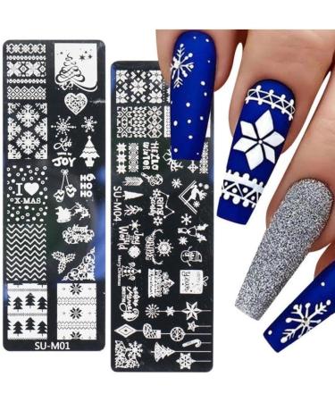 6-Piece Christmas Nail Art Stamping Kit - Snowflakes & Christmas Tree Designs for Festive Manicures - Buy Online on GoSupps.com
