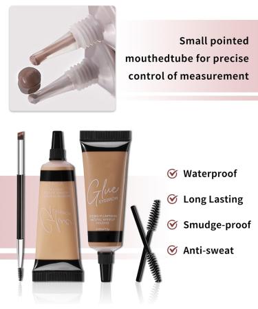 Waterproof Eyebrow Gel Dark Brown Sweat-Proof Longwear Strong Hold Tinted Brow Gel Vegan Cruelty-Free Brow Glue Mascara for Eyebrows with Eyebrow Brush Enhance Eye Brows Filler Makeup for Women-04 04 Dark Brown - Buy Online on GoSupps.com