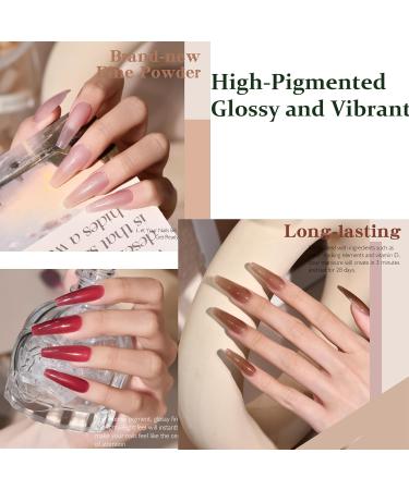 Nail Dipping Powder Kit - Nail Powder Dip Kit Starter Set - 6 Colors Nude Pink Neutral Skin Transparent - Dipping Powder Nail Starter Kit French Art Manicure DIY Gifts No Need Nail Lamp Cured - Buy Online on GoSupps.com