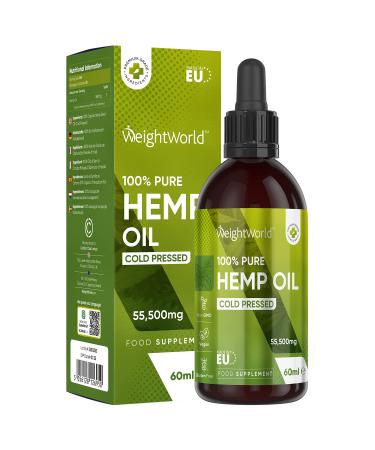 Hemp Seed Oil - 60ml - Rich Source of Omega 3 6 9 - High-Strength Cold-Pressed Hemp Oil Drops - Natural & Vegan Hemp Oil for Humans - Multipurpose Organic Hemp Oil Supplement for Overall Health - Buy Online on GoSupps.com