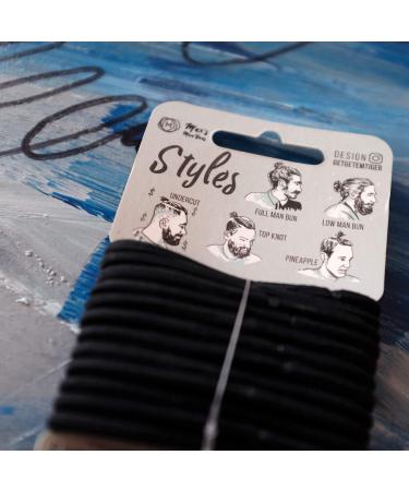 No Damage Soft Hair Elastics - Metal-Free, 12 Pack 4mm Strong Man Bun Ties - Supports 7-8 Pounds of Hair - Buy Online on GoSupps.com