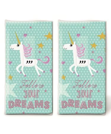 20 handkerchiefs (2x 10) unicorn in the starry sky/children/birthday