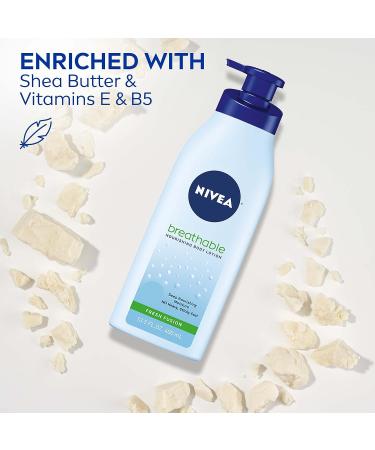 NIVEA Breathable Nourishing Body Lotion Fresh Fusion 13.5 oz - For Dry to Very Dry Skin, No Sticky Feel - Buy Online on GoSupps.com