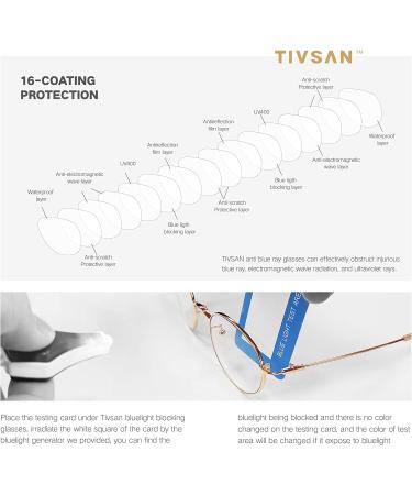 Blue Light Gaming Glasses for Women - TIVSAN Stylish Retro Round Frame Metal - Anti Eye Strain - UV Blocker Gaming Eyeglasses (Gold+Pink) - Buy Online on GoSupps.com