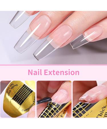 ZHUMCCY Nail Builder Gel Rhinestone Glue - 6 in 1 Building Gel for Modelling Extension Adhesion and Base for Home Manicure - Buy Online on GoSupps.com