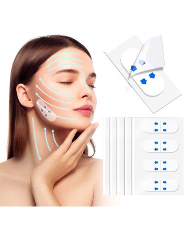 Face Lift Tape, High Elasticity and Waterproof Instant Face Lifting Sticker, Ultra-thin Invisible Makeup Face Lift Tools for Hide Facial Wrinkles and Lifting Saggy Skin, 40 Pcs 40 Count (Pack of 1)
