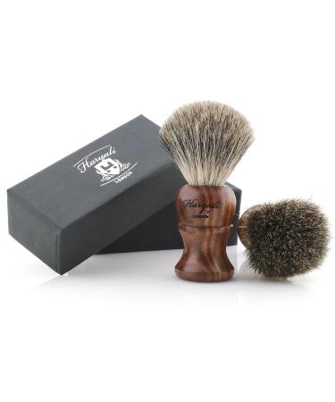 Shaving brush made of pure badger hair handmade 100% real wood base Perfect for wet shaving safety razor double blade razor