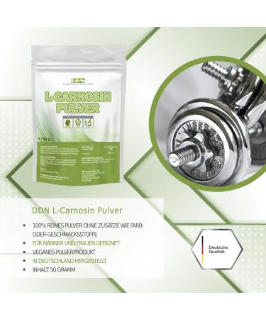 Buy DDN L-Carnosine Powder - 50g Pure Vegan Carnosine for Optimal Health | International Shipping - Buy Online on GoSupps.com