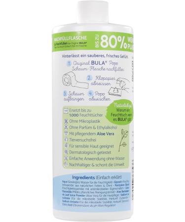 Bula Popo Refill Bottle 750 ml - Eco-Friendly Alternative to 1000 Wet Wipes | Natural Ingredients for Sustainable Care - Buy Online on GoSupps.com