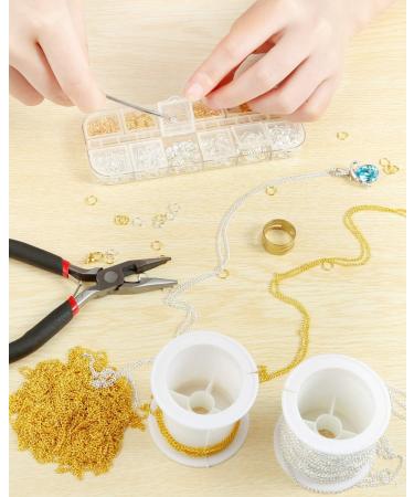 OPOUNT 65 Feet Jewelry Chains with Jump Rings and Lobster Clasps - Gold & Silver - For Jewelry Making - Buy Online on GoSupps.com