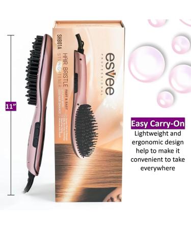 Hair Bristle Straightener - Ceramic Heating Brush with Anti-Frizz & 30s Heat-Up | International Shipping Available - Buy Online on GoSupps.com