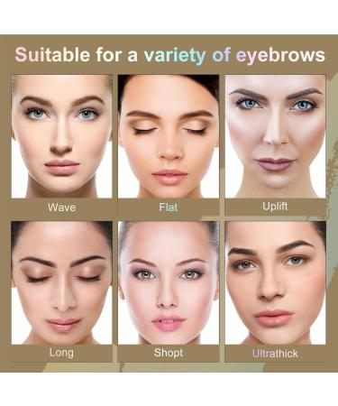 Eye Brows Stencil & Stamp Kit - Eyebrow Stencils For Older Women | 10PCS Brow Card with Brow Powder & 2pcs Brushes | Perfect Eye Brow Stencil Kits for Important Occasion Home Outdoor Beginners Dark Brown - Buy Online on GoSupps.com