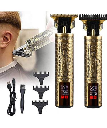 Men's Professional Hair Clippers Kit - Rechargeable Waterproof Trimmer with T-Blade for Close Cutting (LED- Statue of Liberty) - Buy Online on GoSupps.com