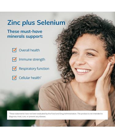Zinc Plus Selenium Capsules - Immune & Respiratory Support - Non-GMO Vegan - 60 Servings - Buy Online on GoSupps.com