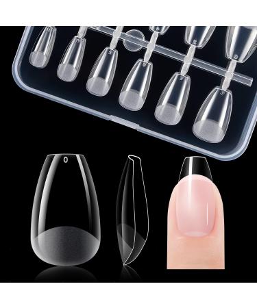 Gelike EC Short Coffin nail tips-Complete cover Short Coffin Soft Gelpitzen Tips Nail tips pre-polished artificial nail tips made of PMMA resin for women salon 12 sizes 120 pieces 3rd short ballerina - Buy Online on GoSupps.com