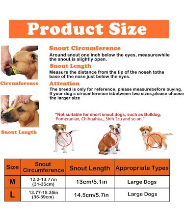 Breathable Basket Muzzle for Large Dogs | Adjustable Dog Muzzle for Barking & Biting Prevention (M: 31-35 cm) - Buy Online on GoSupps.com