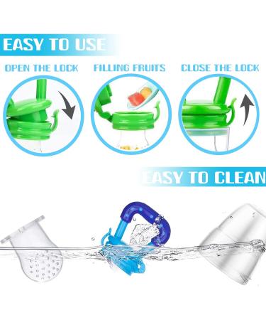 Wendergo Baby Fruit Feeder Pacifier Set - Silicone Food Feeder for Teething, Infants, and Toddlers - 3 Sizes Teething Toy in Appetite-Stimulating Colors - Buy Online on GoSupps.com