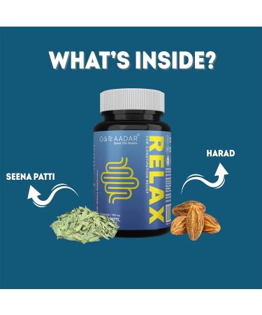Buy AADAR Re-LAX Constipation Relief - Ayurvedic Digestion Support & Bowel Wellness Caps (60 Units) with Senna Harade & Ajwain for Optimal Digestive Health - Buy Online on GoSupps.com