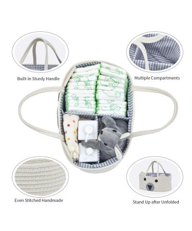 InfiBay Baby Diaper Caddy Organizer with Removable Dividers - Cute Bear Basket - Portable Nursery Storage Basket - White - Buy Online on GoSupps.com